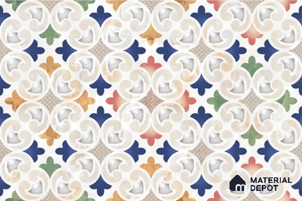 Highlighter Look Wall Tile TL 08840 B | Glossy Finish 18 x 12 inch Ceramic Tile - 7 mm | Suitable For Kitchen & Bathroom