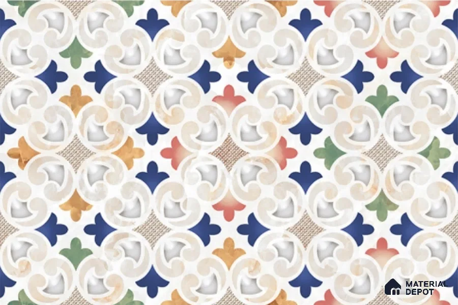 Highlighter Look Wall Tile TL 08840 B | Glossy Finish 18 x 12 inch Ceramic Tile - 7 mm | Suitable For Kitchen & Bathroom