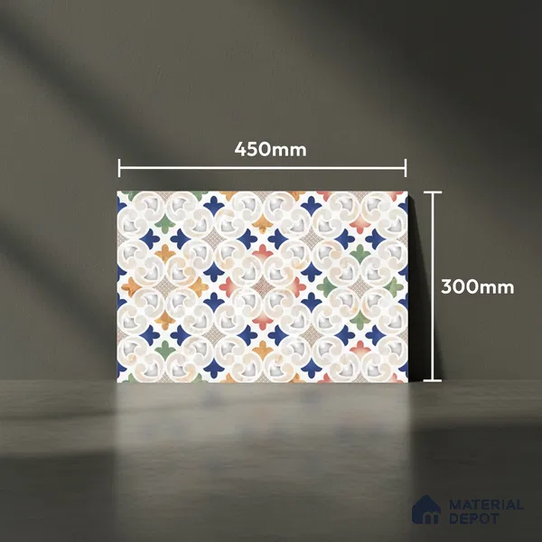 Highlighter Look Wall Tile TL 08840 B | Glossy Finish 18 x 12 inch Ceramic Tile - 7 mm | Suitable For Kitchen & Bathroom