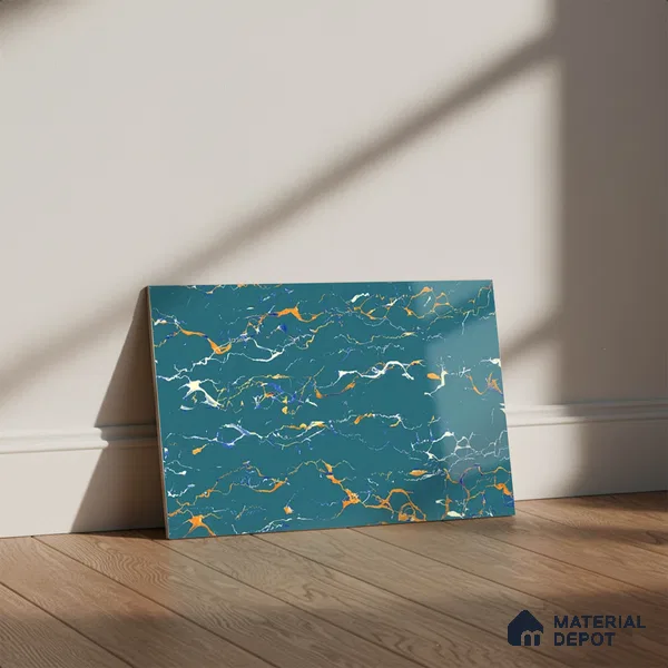 Marble Look Wall Tile TL 08843 | Glossy Finish 18 x 12 inch Ceramic Tile - 7 mm | Suitable For Kitchen & Bathroom