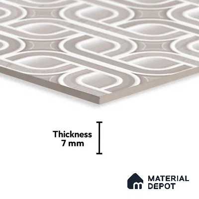 Highlighter Look Wall Tile TL 08845 B | Glossy Finish 18 x 12 inch Ceramic Tile - 7 mm | Suitable For Kitchen & Bathroom