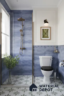 Faux Subway Matching Floor Tile TL 08846 D | Matte Finish 12 x 12 inch Ceramic Anti Skid Tile - 7 mm | Suitable For Kitchen, Bathroom | Please Expect a Slight Variation of Pattern