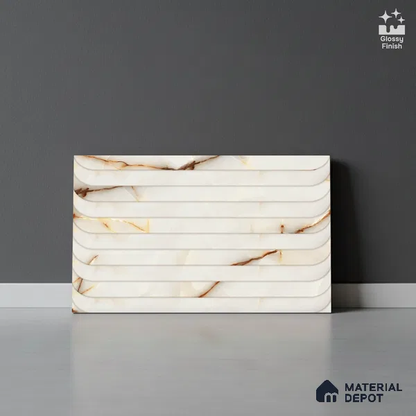 Highlighter Look Wall Tile TL 08849 | Glossy Finish 18 x 12 inch Ceramic Tile - 7 mm | Suitable For Kitchen & Bathroom