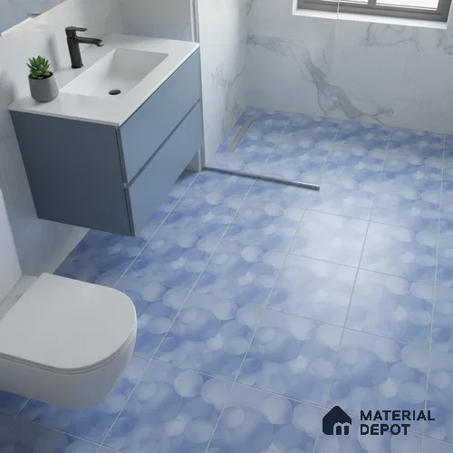 Patterned Look Floor Tile TL 08856 D | Matte Finish 12 x 12 inch Ceramic Tile - 7 mm | Suitable For Kitchen, Bathroom, Bedroom & Office | Please Expect a Slight Variation of Pattern