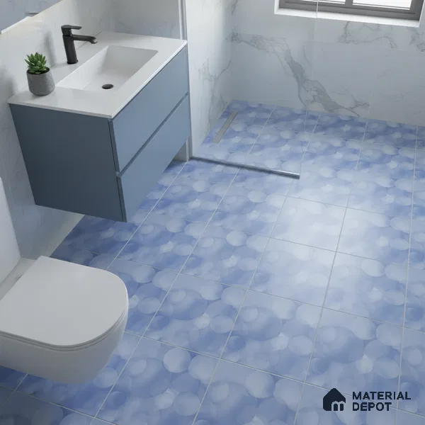 Patterned Look Floor Tile TL 08856 D | Matte Finish 12 x 12 inch Ceramic Tile - 7 mm | Suitable For Kitchen, Bathroom, Bedroom & Office | Please Expect a Slight Variation of Pattern