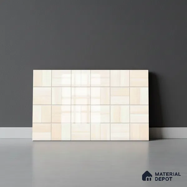 Wood Look Wall Tile TL 08863 B | Glossy Finish 18 x 12 inch Ceramic Tile - 7 mm | Suitable For Kitchen & Bathroom