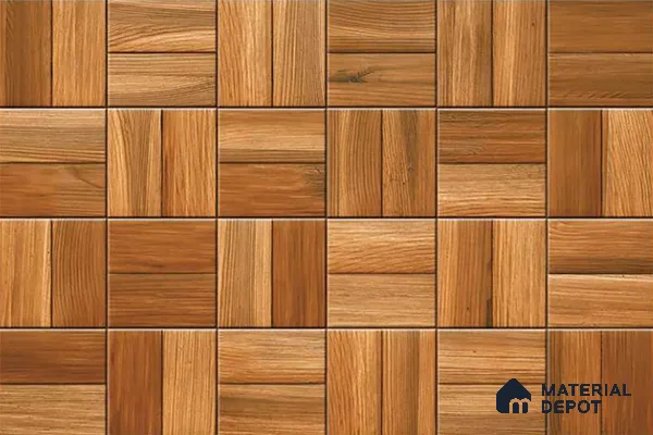 Wood Look Wall Tile TL 08863 | Glossy Finish 18 x 12 inch Ceramic Tile - 7 mm | Suitable For Kitchen & Bathroom