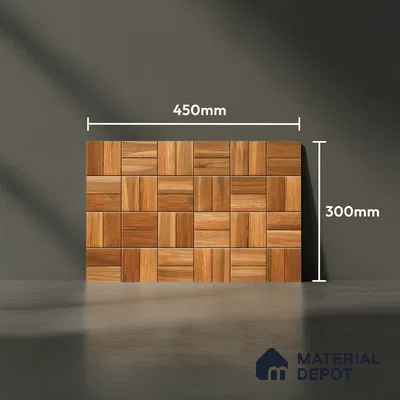 Wood Look Wall Tile TL 08863 | Glossy Finish 18 x 12 inch Ceramic Tile - 7 mm | Suitable For Kitchen & Bathroom