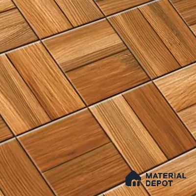 Wood Look Wall Tile TL 08863 | Glossy Finish 18 x 12 inch Ceramic Tile - 7 mm | Suitable For Kitchen & Bathroom