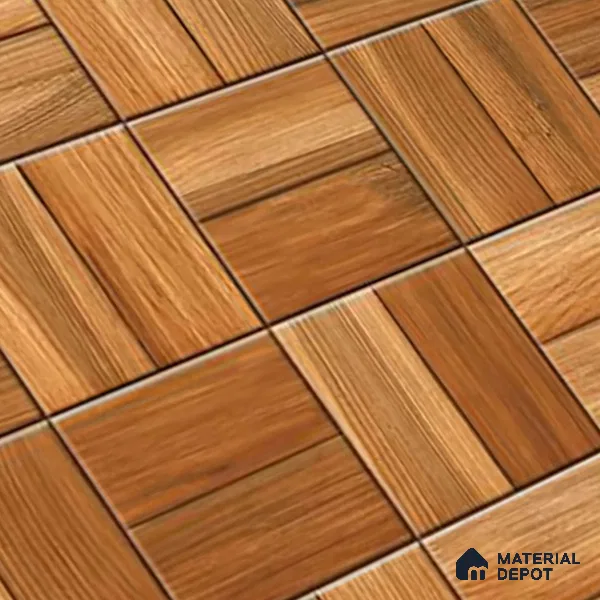 Wood Look Wall Tile TL 08863 | Glossy Finish 18 x 12 inch Ceramic Tile - 7 mm | Suitable For Kitchen & Bathroom