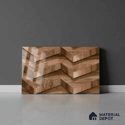 Patterned Look Wall Tile TL 08865 | Glossy Finish 18 x 12 inch Ceramic Tile - 7 mm | Suitable For Kitchen & Bathroom