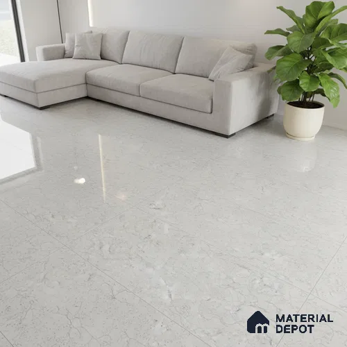 Stone Look Wall & Floor Tile TL 08882 | Glossy Finish 4 ft x 2 ft Vitrified Tile - 9 mm | Suitable For Kitchen, Bathroom, Bedroom & Office