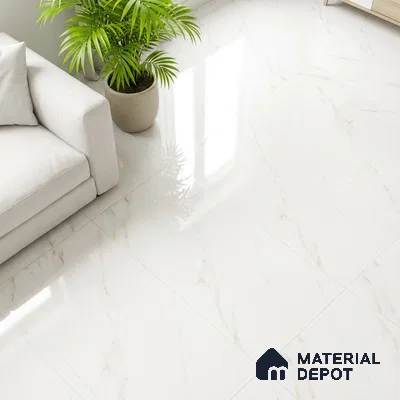 Marble Look Wall & Floor Tile TL 08884 | Glossy Finish 4 ft x 2 ft Vitrified Tile - 9 mm | Suitable For Kitchen, Bathroom, Bedroom & Office
