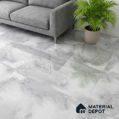 Stone Look Wall & Floor Tile TL 08887 | Glossy Finish 4 ft x 2 ft Vitrified Tile - 9 mm | Suitable For Kitchen, Bathroom, Bedroom & Office