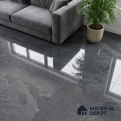 Marble Look Wall & Floor Tile TL 08888 | Glossy Finish 4 ft x 2 ft Vitrified Tile - 9 mm | Suitable For Kitchen, Bathroom, Bedroom & Office