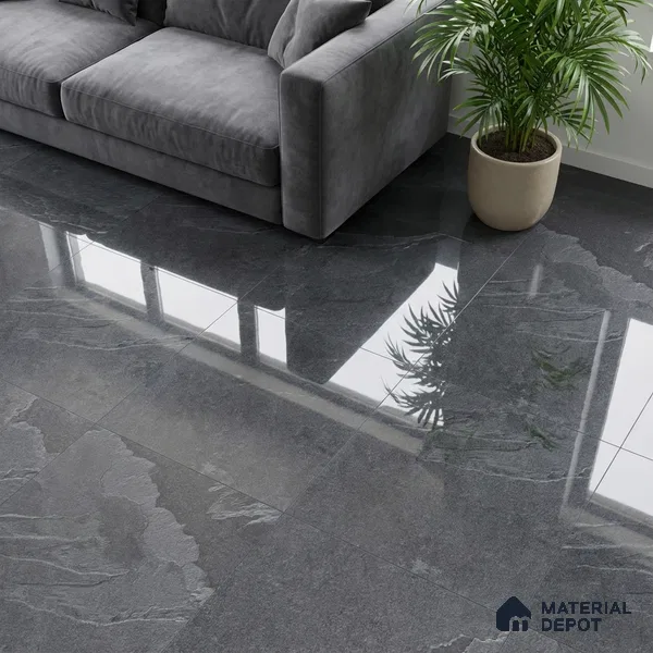 Marble Look Wall & Floor Tile TL 08888 | Glossy Finish 4 ft x 2 ft Vitrified Tile - 9 mm | Suitable For Kitchen, Bathroom, Bedroom & Office