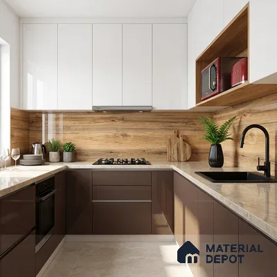 Wood Look Wall & Floor Tile TL 08893 | Matte Finish 4 ft x 2 ft Vitrified Tile - 9 mm | Suitable For Kitchen, Bathroom, Bedroom & Office