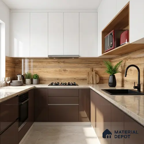 Wood Look Wall & Floor Tile TL 08893 | Matte Finish 4 ft x 2 ft Vitrified Tile - 9 mm | Suitable For Kitchen, Bathroom, Bedroom & Office