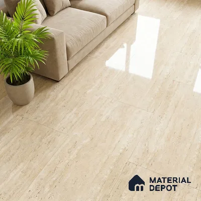 Stone Look Wall & Floor Tile TL 08894 | Glossy Finish 4 ft x 2 ft Vitrified Tile - 9 mm | Suitable For Kitchen, Bathroom, Bedroom & Office
