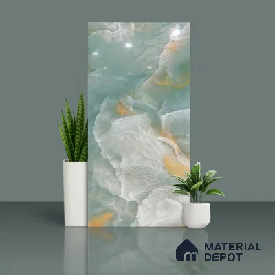 Patterned Look Wall & Floor Tile TL 08897 | Glossy Finish 4 ft x 2 ft Vitrified Tile - 9 mm | Suitable For Kitchen, Bathroom, Bedroom & Office