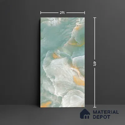 Patterned Look Wall & Floor Tile TL 08897 | Glossy Finish 4 ft x 2 ft Vitrified Tile - 9 mm | Suitable For Kitchen, Bathroom, Bedroom & Office