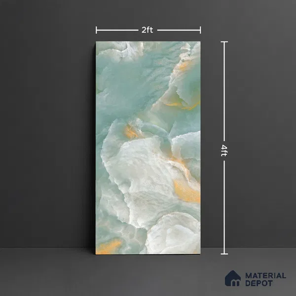 Patterned Look Wall & Floor Tile TL 08897 | Glossy Finish 4 ft x 2 ft Vitrified Tile - 9 mm | Suitable For Kitchen, Bathroom, Bedroom & Office