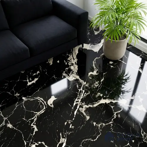 Marble Look Wall & Floor Tile TL 08901 | High Gloss Finish 4 ft x 2 ft Vitrified Tile - 9 mm | Suitable For Kitchen, Bathroom, Bedroom & Office