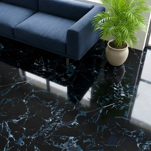 Marble Look Wall & Floor Tile TL 08902 | High Gloss Finish 4 ft x 2 ft Vitrified Tile - 9 mm | Suitable For Kitchen, Bathroom, Bedroom & Office