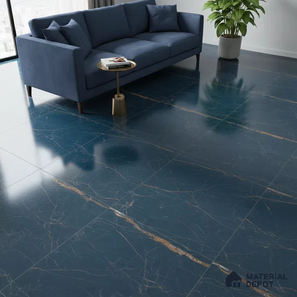 Marble Look Wall & Floor Tile TL 08914 B | High Gloss Finish 4 ft x 2 ft Vitrified Tile - 9 mm | Suitable For Kitchen, Bathroom, Bedroom & Office