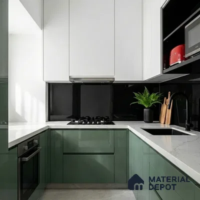 Plain Look Wall & Floor Tile TL 08915 | High Gloss Finish 4 ft x 2 ft Vitrified Tile - 9 mm | Suitable For Kitchen, Bathroom, Bedroom & Office
