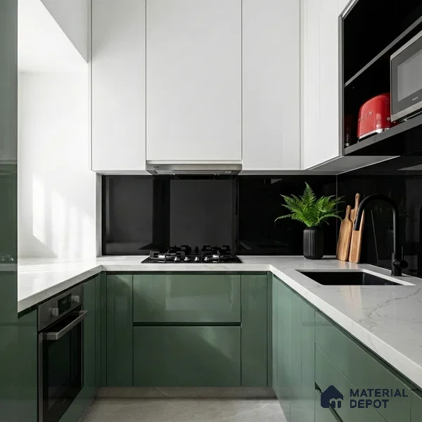 Plain Look Wall & Floor Tile TL 08915 | High Gloss Finish 4 ft x 2 ft Vitrified Tile - 9 mm | Suitable For Kitchen, Bathroom, Bedroom & Office