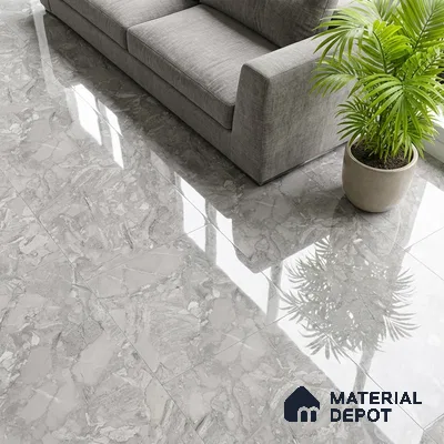 Marble Look Wall & Floor Tile TL 08934 | Glossy Finish 4 ft x 2 ft Vitrified Tile - 9 mm | Suitable For Kitchen, Bathroom, Bedroom & Office