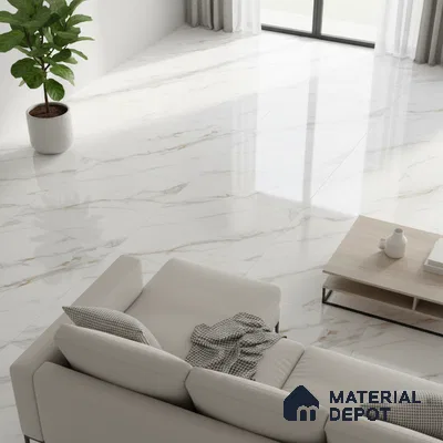 Marble Look Wall & Floor Tile TL 08937 | Glossy Finish 4 ft x 2 ft Vitrified Tile - 9 mm | Suitable For Kitchen, Bathroom, Bedroom & Office