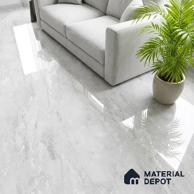 Marble Look Wall & Floor Tile TL 08949 | Glossy Finish 4 ft x 2 ft Vitrified Tile - 9 mm | Suitable For Kitchen, Bathroom, Bedroom & Office
