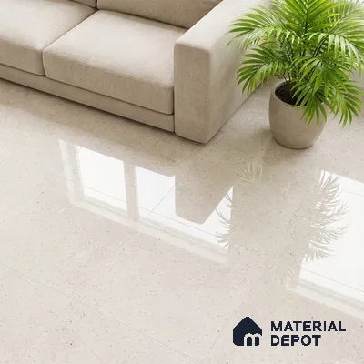 Stone Look Wall & Floor Tile TL 08962 | Glossy Finish 4 ft x 2 ft Vitrified Tile - 9 mm | Suitable For Kitchen, Bathroom, Bedroom & Office
