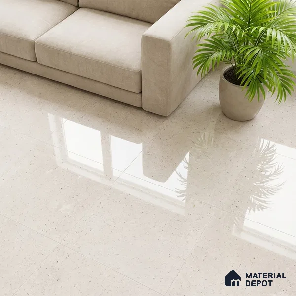 Stone Look Wall & Floor Tile TL 08962 | Glossy Finish 4 ft x 2 ft Vitrified Tile - 9 mm | Suitable For Kitchen, Bathroom, Bedroom & Office