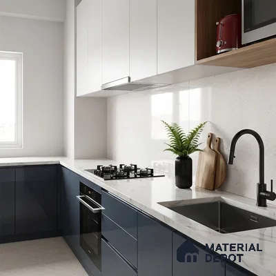 Stone Look Wall & Floor Tile TL 08962 | Glossy Finish 4 ft x 2 ft Vitrified Tile - 9 mm | Suitable For Kitchen, Bathroom, Bedroom & Office