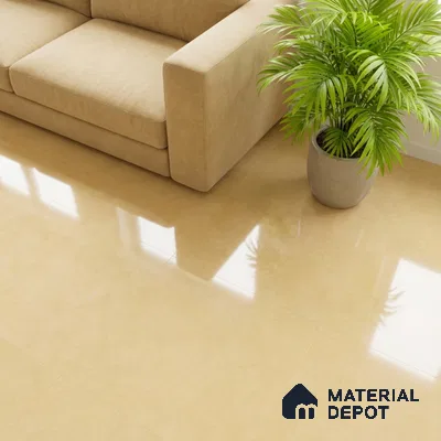 Cement Look Wall & Floor Tile TL 08968 | Glossy Finish 4 ft x 2 ft Vitrified Tile - 9 mm | Suitable For Kitchen, Bathroom, Bedroom & Office