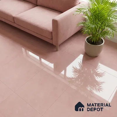 Cement Look Wall & Floor Tile TL 08972 | Glossy Finish 4 ft x 2 ft Vitrified Tile - 9 mm | Suitable For Kitchen, Bathroom, Bedroom & Office