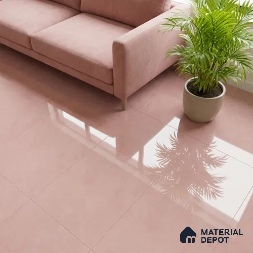 Cement Look Wall & Floor Tile TL 08972 | Glossy Finish 4 ft x 2 ft Vitrified Tile - 9 mm | Suitable For Kitchen, Bathroom, Bedroom & Office
