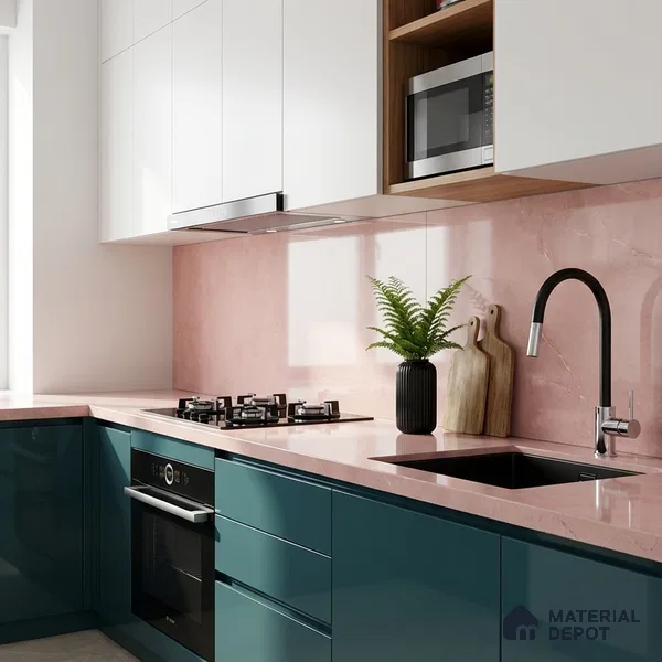 Cement Look Wall & Floor Tile TL 08972 | Glossy Finish 4 ft x 2 ft Vitrified Tile - 9 mm | Suitable For Kitchen, Bathroom, Bedroom & Office