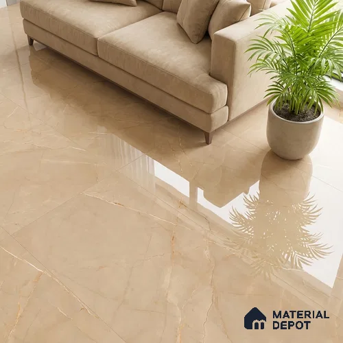 Marble Look Wall & Floor Tile TL 08983 | Glossy Finish 4 ft x 2 ft Vitrified Tile - 9 mm | Suitable For Kitchen, Bathroom, Bedroom & Office