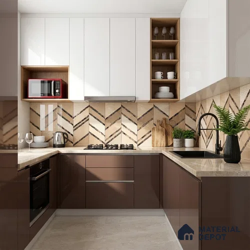 Highlighter Wall Tile TL 08984 | Glossy Finish 4 ft x 2 ft Vitrified Tile - 9 mm | Suitable For Kitchen, Bathroom, Bedroom & Office