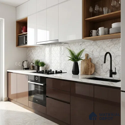 Highlighter Wall Tile TL 08997 | Glossy Finish 4 ft x 2 ft Vitrified Tile - 9 mm | Suitable For Kitchen, Bathroom, Bedroom & Office