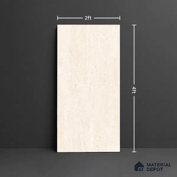 Stone Look Wall & Floor Tile TL 09011 | Matte Finish 4 ft x 2 ft Vitrified Tile - 9 mm | Suitable For Kitchen, Bathroom, Bedroom & Office