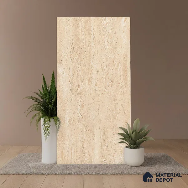 Stone Look Wall & Floor Tile TL 09012 | Matte Finish 4 ft x 2 ft Vitrified Tile - 9 mm | Suitable For Kitchen, Bathroom, Bedroom & Office