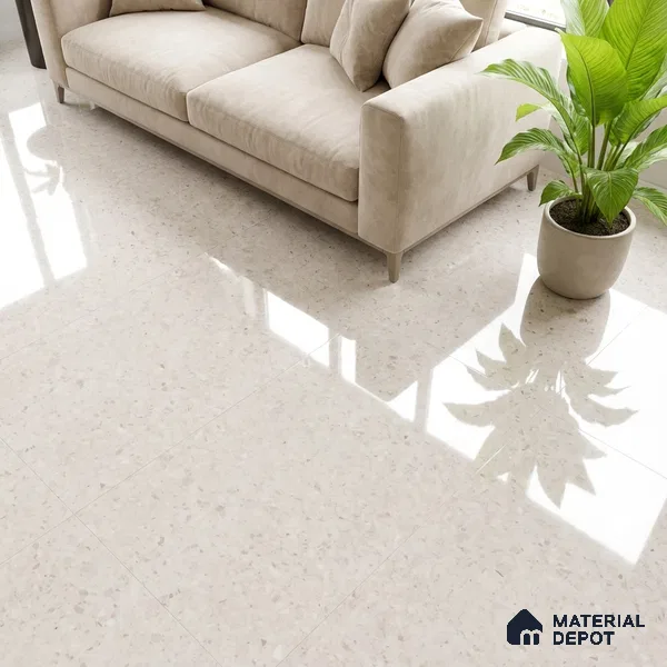 Stone Look Wall & Floor Tile TL 09038 | Glossy Finish 4 ft x 2 ft Vitrified Tile - 9 mm | Suitable For Kitchen, Bathroom, Bedroom & Office
