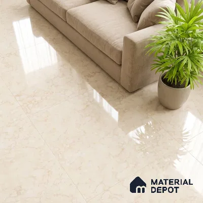 Stone Look Wall & Floor Tile TL 09039 | Glossy Finish 4 ft x 2 ft Vitrified Tile - 9 mm | Suitable For Kitchen, Bathroom, Bedroom & Office