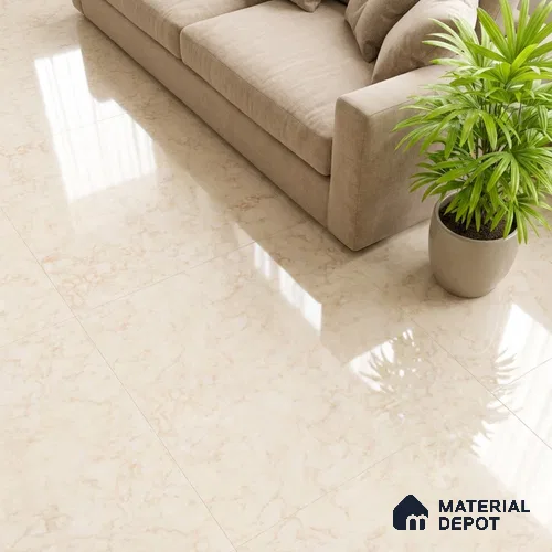 Stone Look Wall & Floor Tile TL 09039 | Glossy Finish 4 ft x 2 ft Vitrified Tile - 9 mm | Suitable For Kitchen, Bathroom, Bedroom & Office