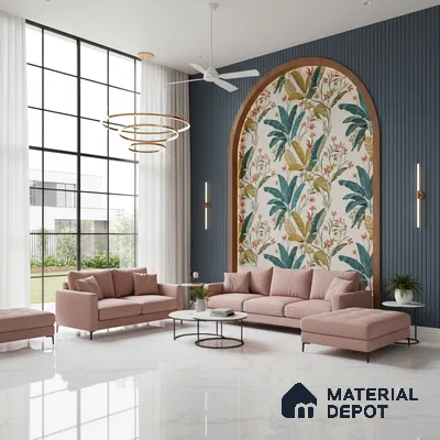 White Marble Floor & Wall Tile TL 09041 Grande Statuario Seville Endless 6 ft x 4 ft Glossy Finish Vitrified Large Format Tile - 9 mm | Random 4 | Suitable for Living Room, Bedroom, Bathroom | Adhesive and Spacers Must be Used During Installation